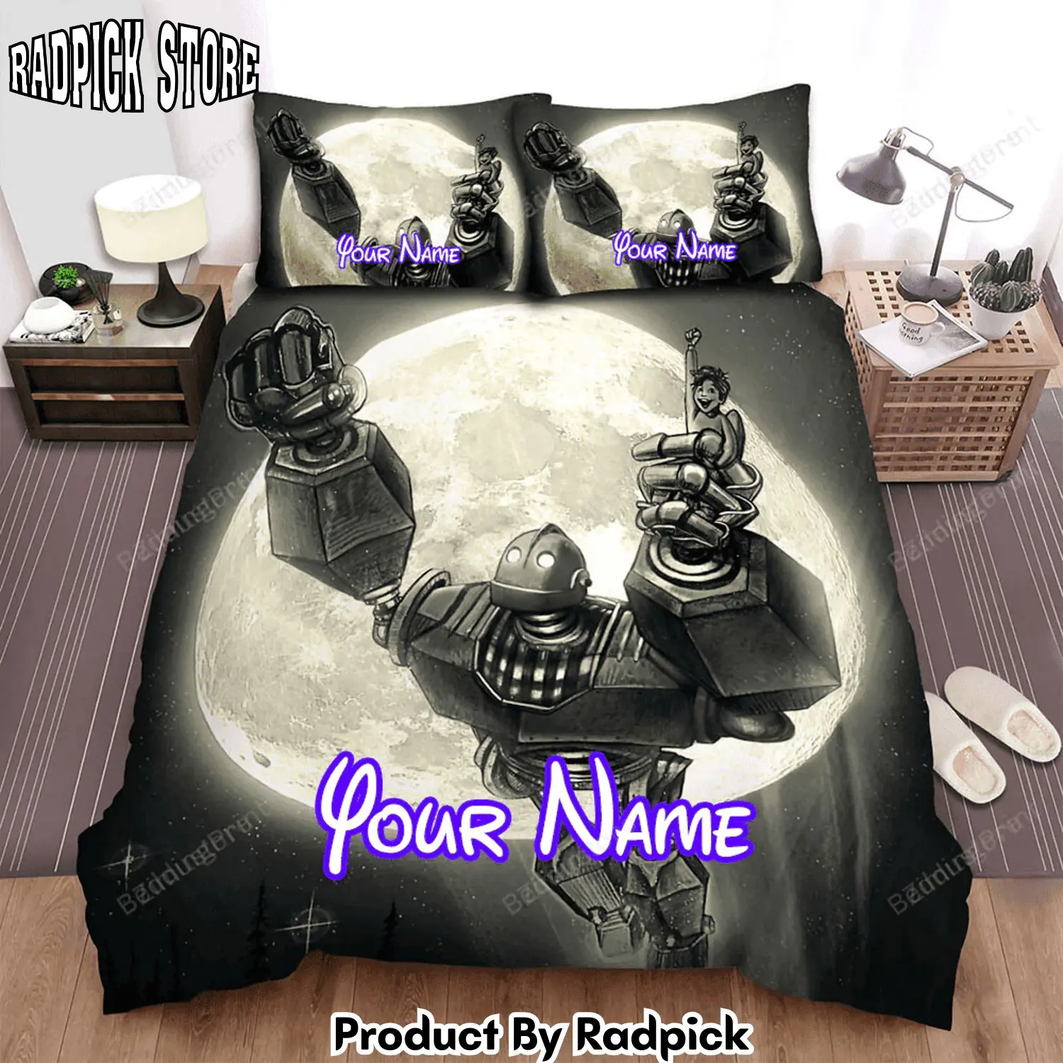 Radpick the iron giant a brad bird film movie poster bed sheets duvet cover personalized name bedding sets rp3271205